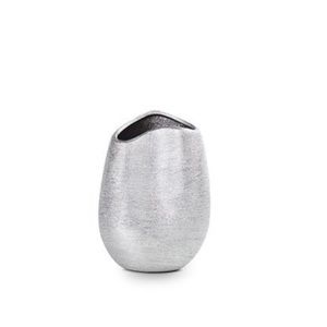 Silver ceramic vase